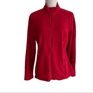 Women's L.L. Bean Red Fleece Jacket Size L-Regular